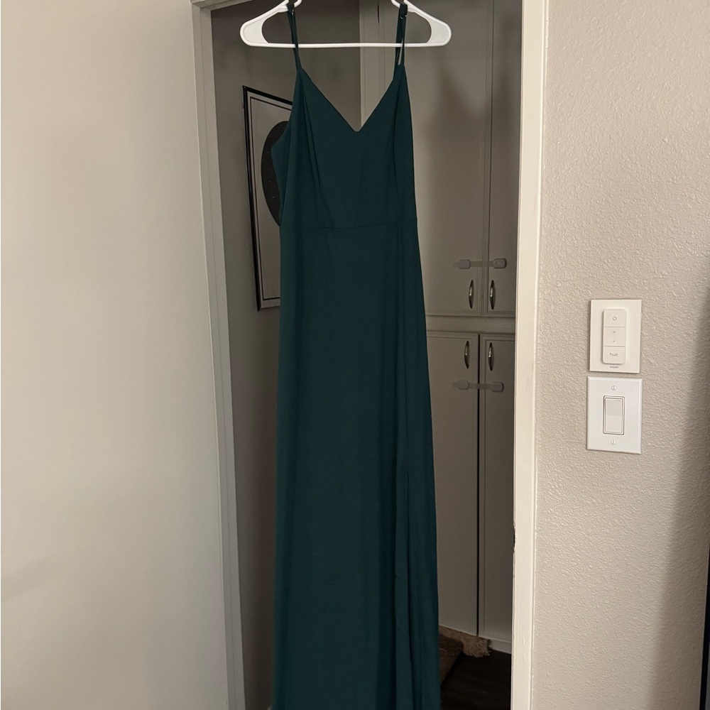 Birdy Grey Crepe Emerald Dress (Size XL)